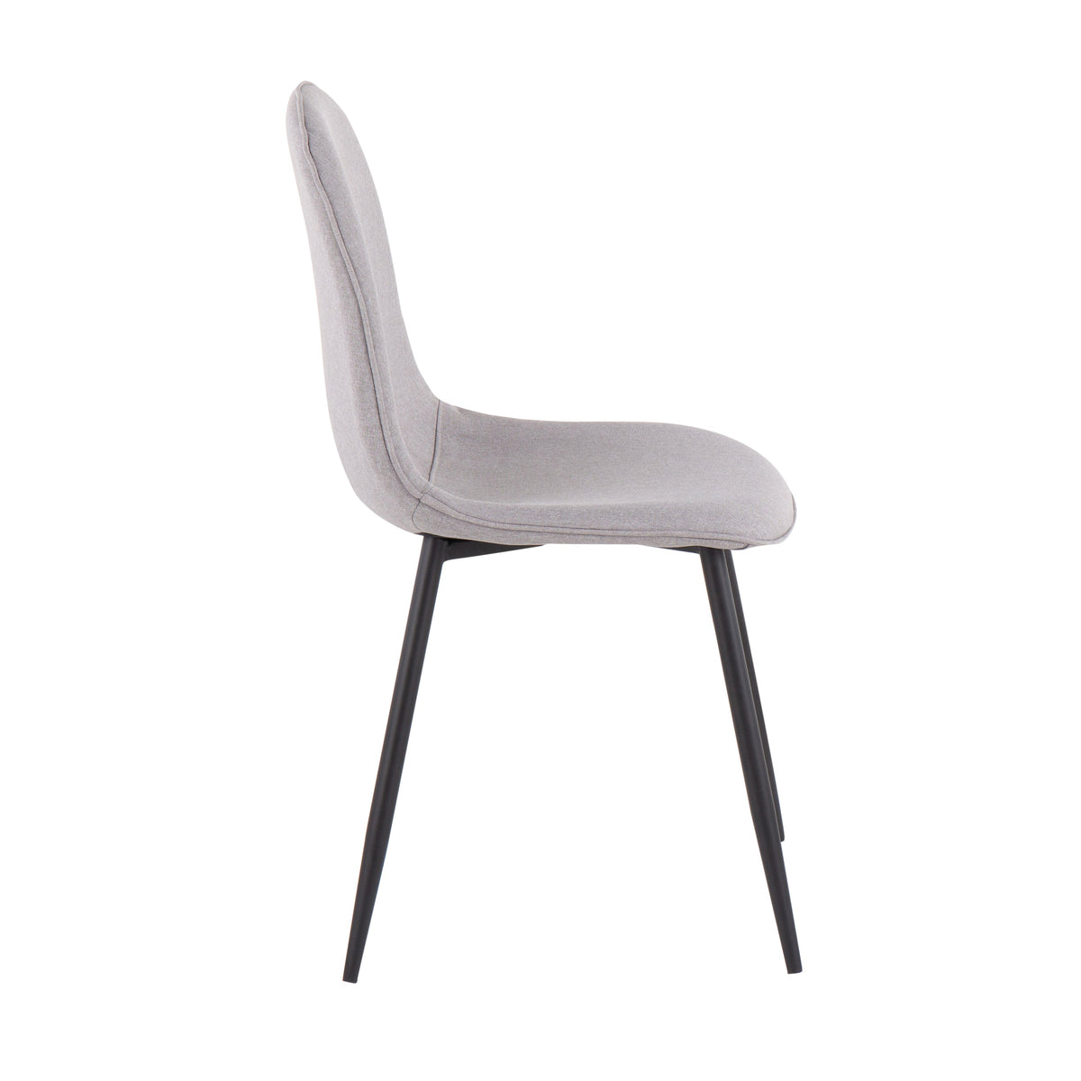 Contemporary Steel-Framed Dining Chairs with Tailored Upholstery - Set of 2