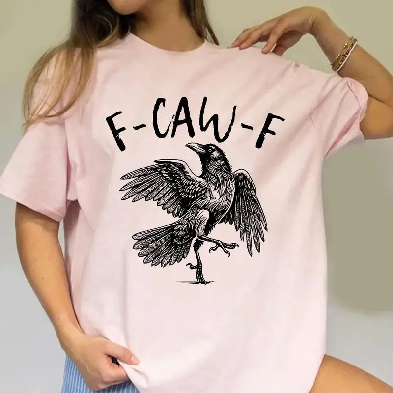 Funny Crow Shirt, F-Caw-F T-Shirt, Black Crow Sweatshirt, Raven Lover Gift, Funny Raven Sweater, Gothic Crow Tee