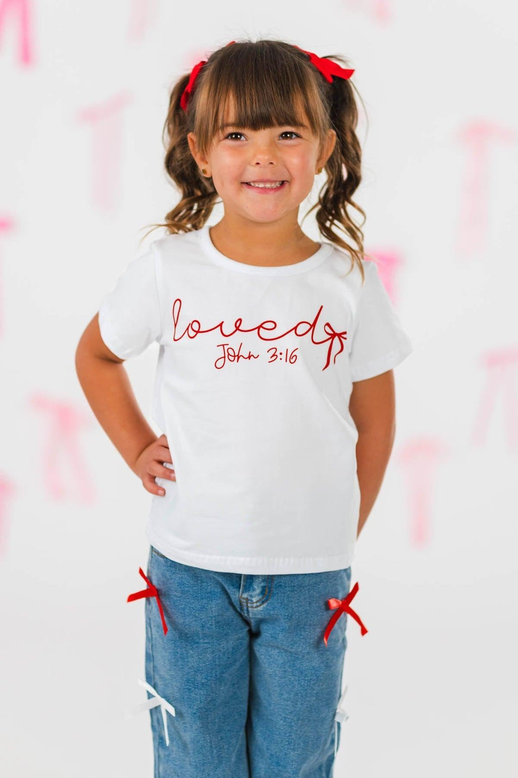 "Loved, John 3:16" Denim Pant Set