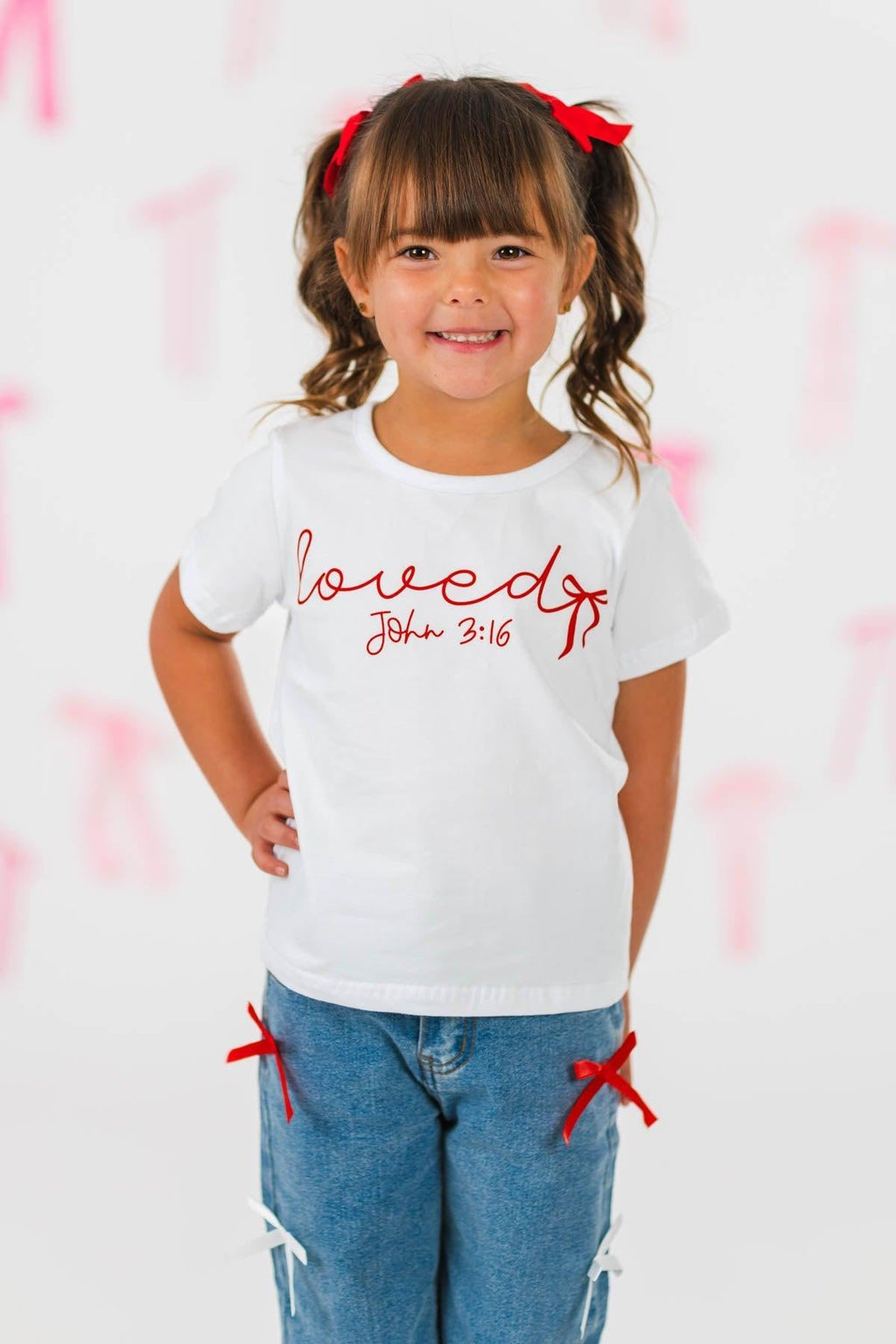 "Loved, John 3:16" Denim Pant Set