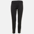 Just Cavalli Black Knit Logo Tape Detail Pants