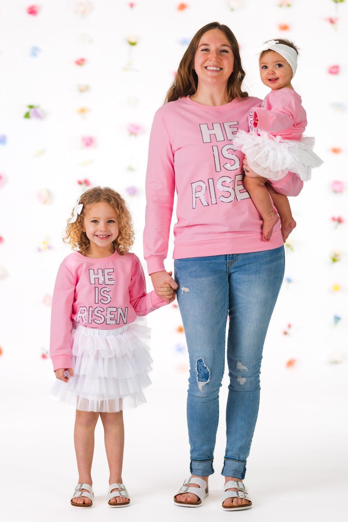 Mom & Me - "He Is Risen" Top & Skirt Set