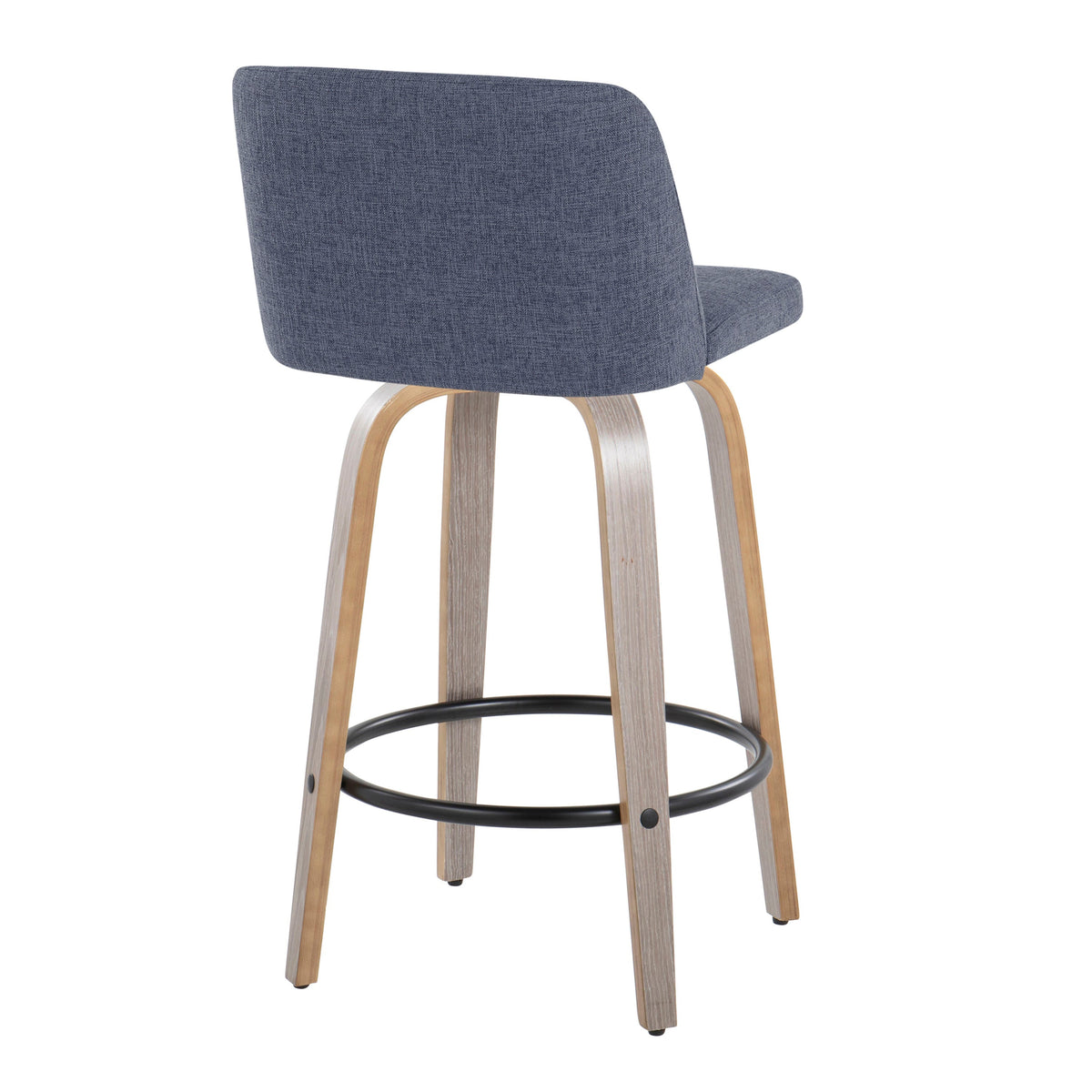 Swivel Counter Stools with Circular Footrests - Set of 2