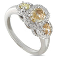 LB Exclusive Platinum 1.71ct Diamond Three-Stone Halo Ring MF17-063026