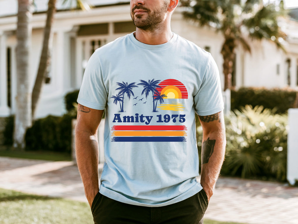 Jaws Neutral Solid Color Simple T-shirt