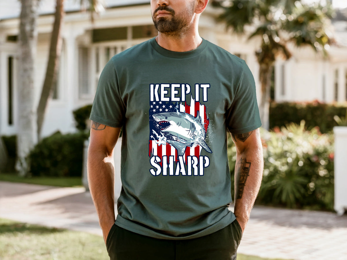 Jaws Men's Cartoon Casual T-shirt