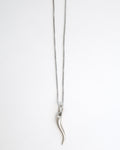 Silver Chain Necklace w/ Horn Charm