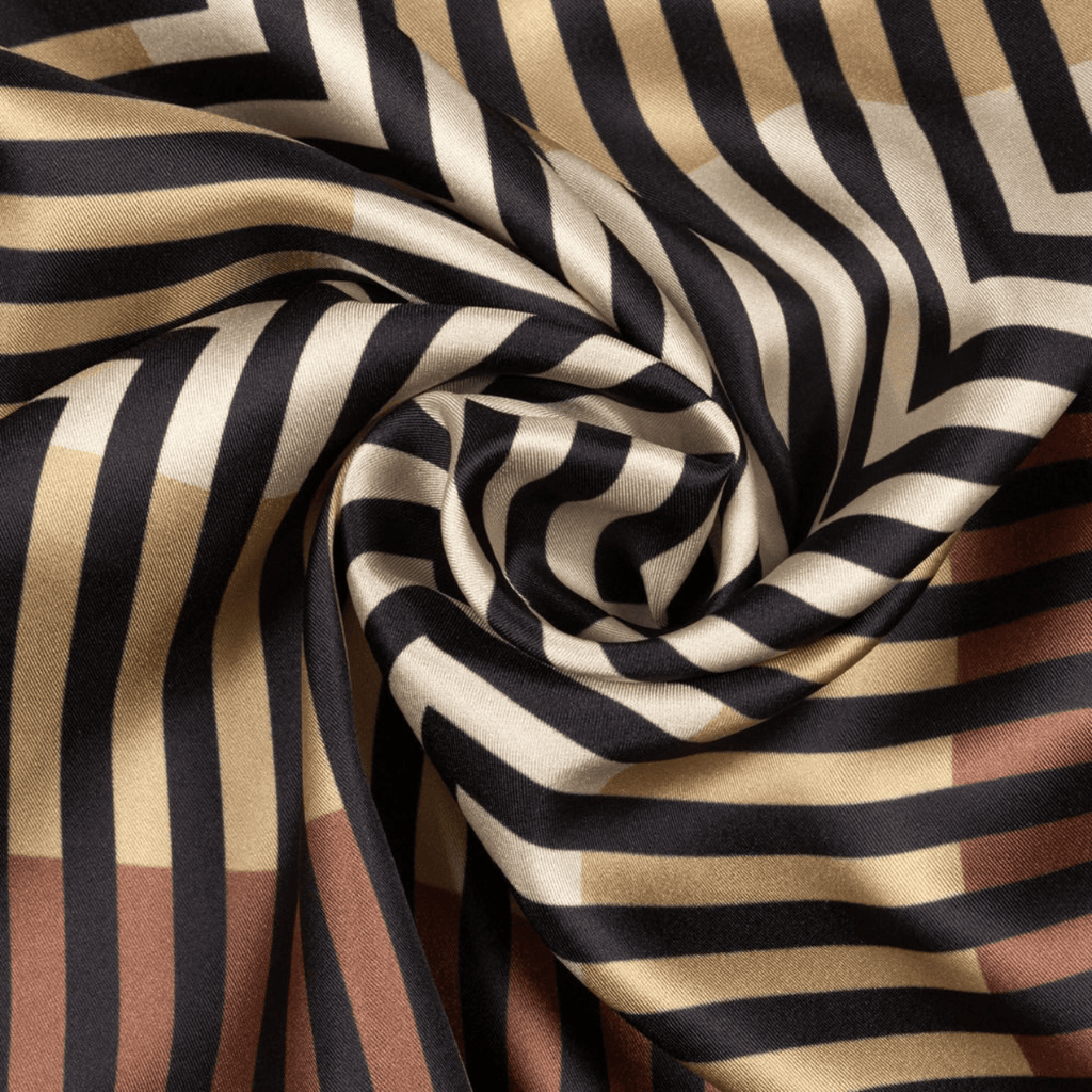 Concentric Stripes Silk Square