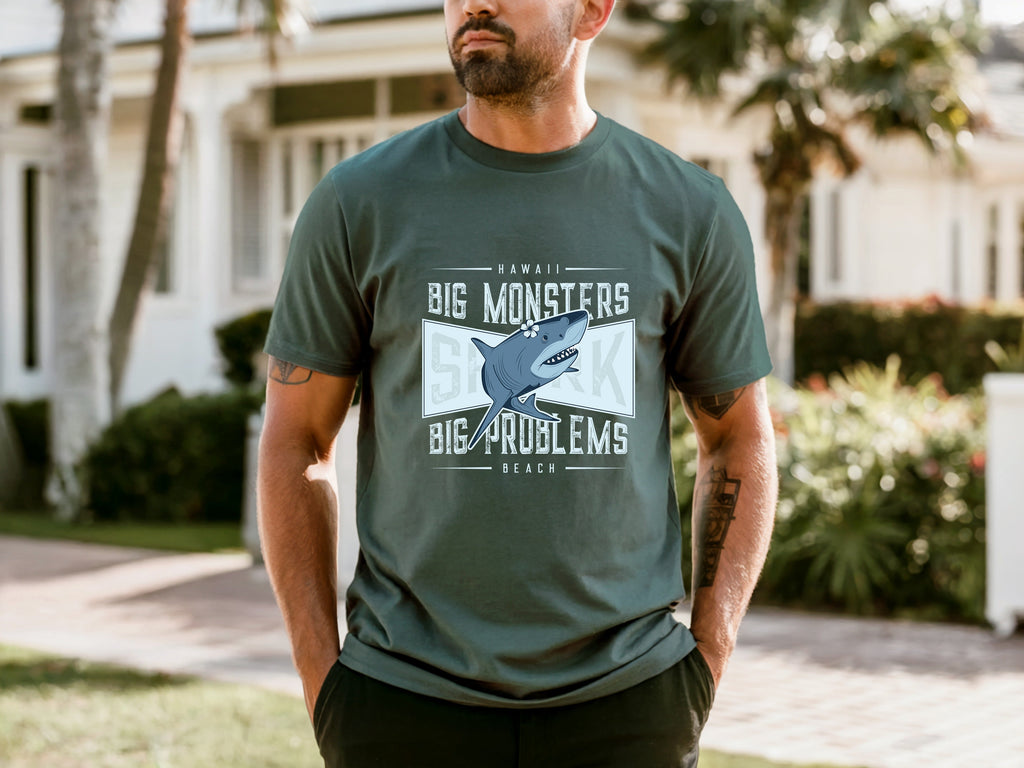 Jaws Men's Crew Neck Loose T-shirt