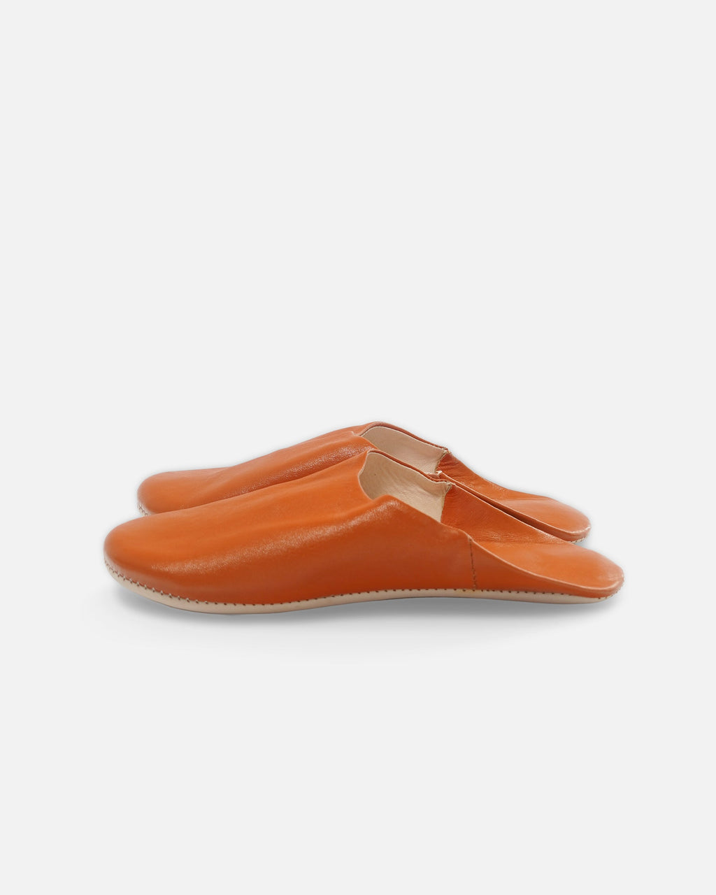 Moroccan Babouche Basic Slippers / Cognac