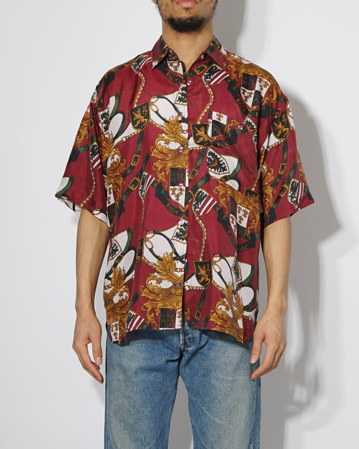 Silk Shirt Short Sleeve / Pattern A