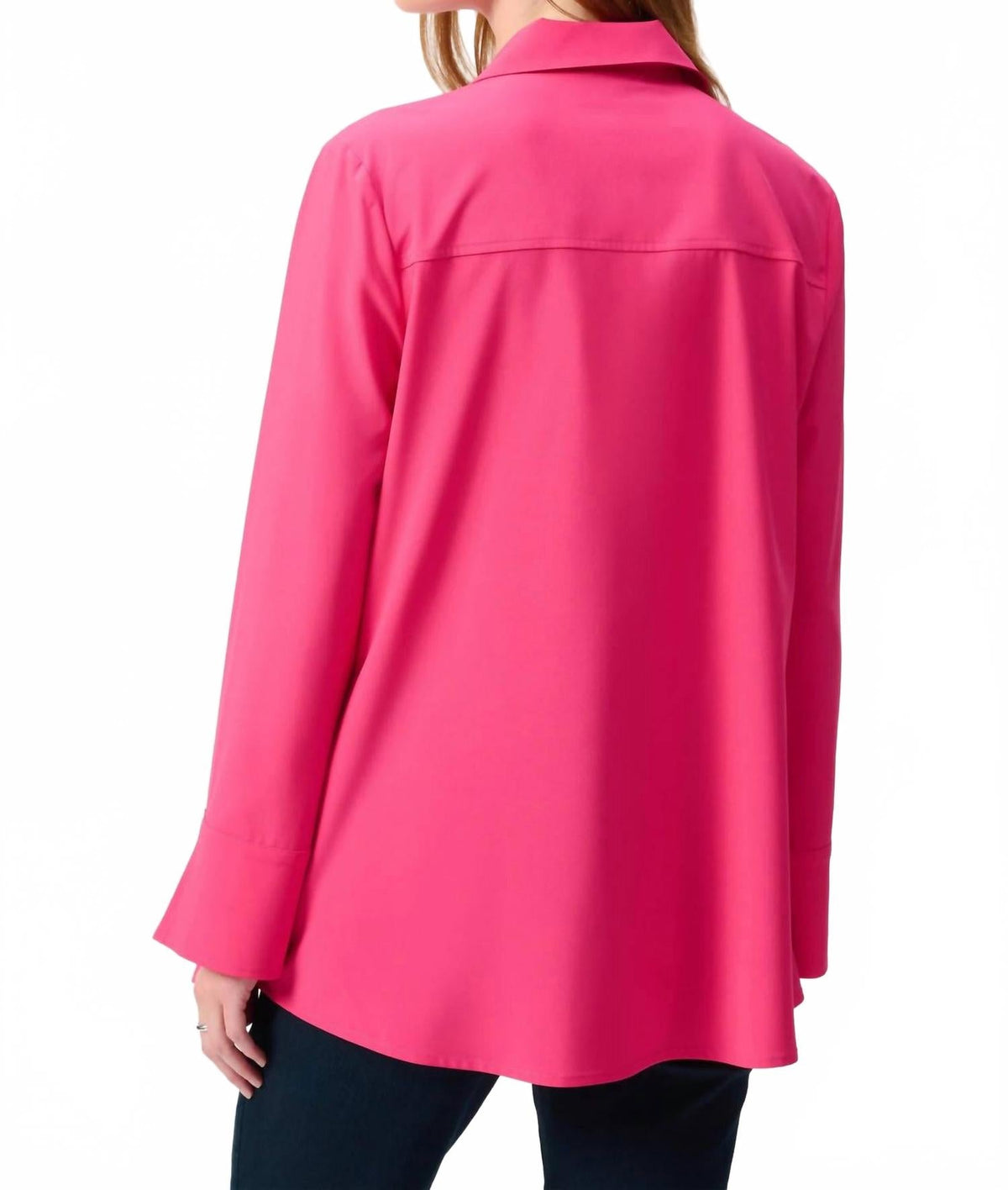 Collared Tunic Top In Pink