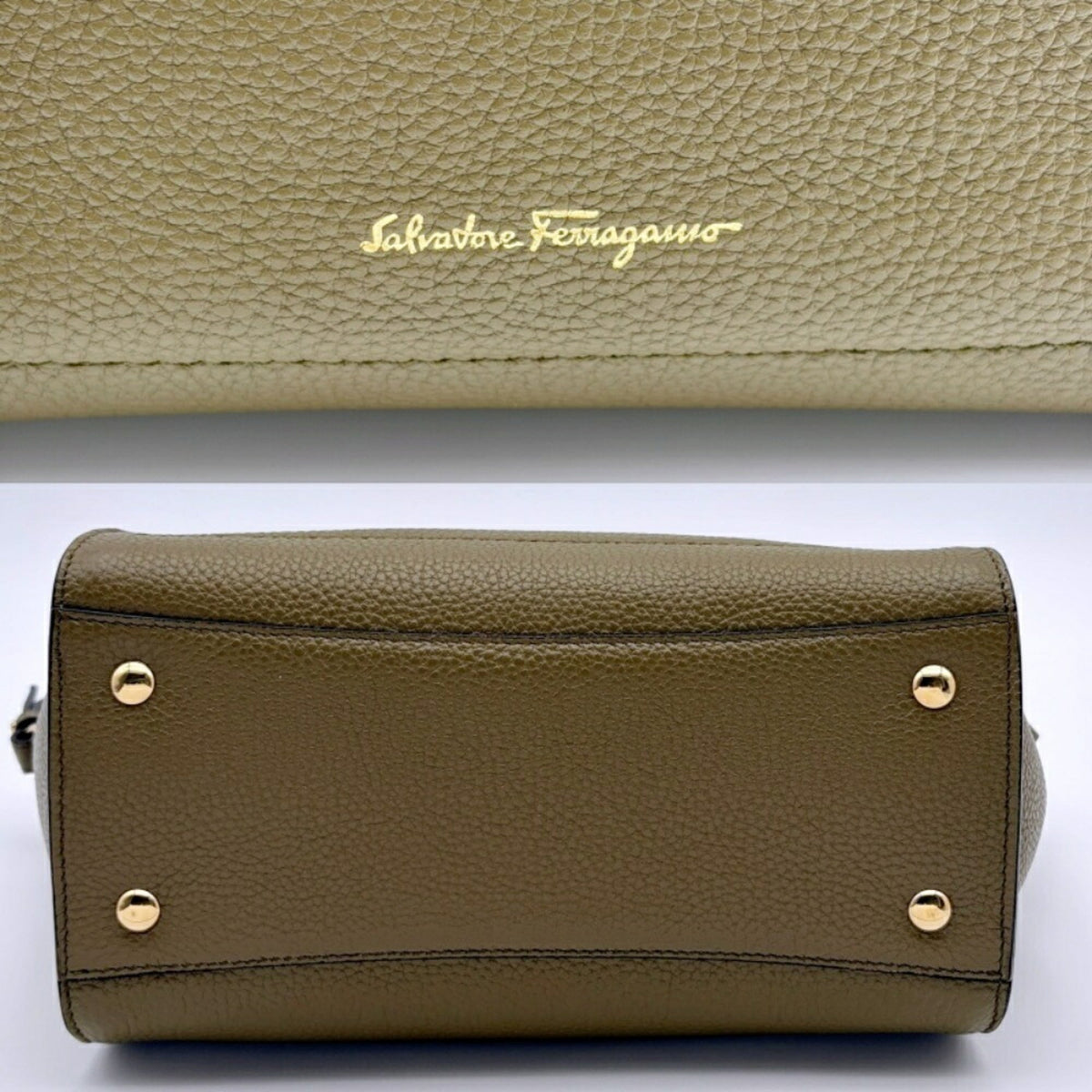 Salvatore Ferragamo Leather Shoulder Bag Tote Bag (Pre-Owned)