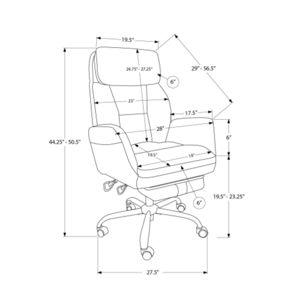 High-Back Office Chair with Adjustable Headrest