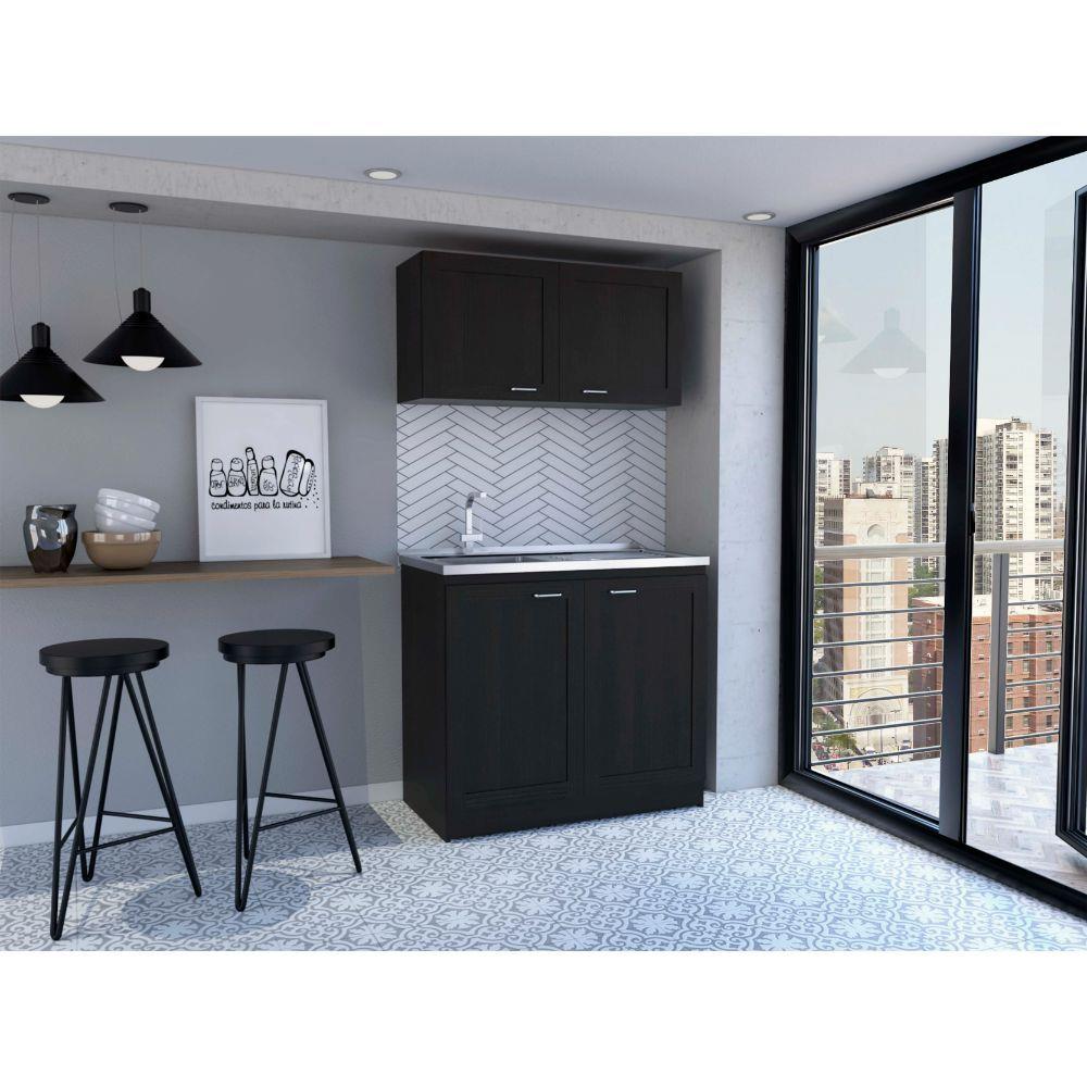 Two-Piece Cabinet Set with Enclosed Storage