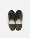 Moroccan Babouche Basic Slippers / Black