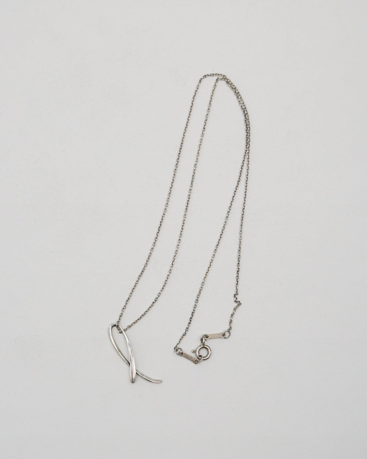 Silver "L" Pendant Necklace