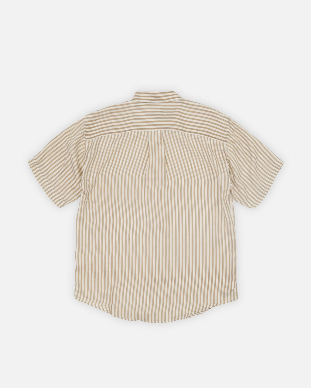 Stripe Silk S/S Shirt / Beige