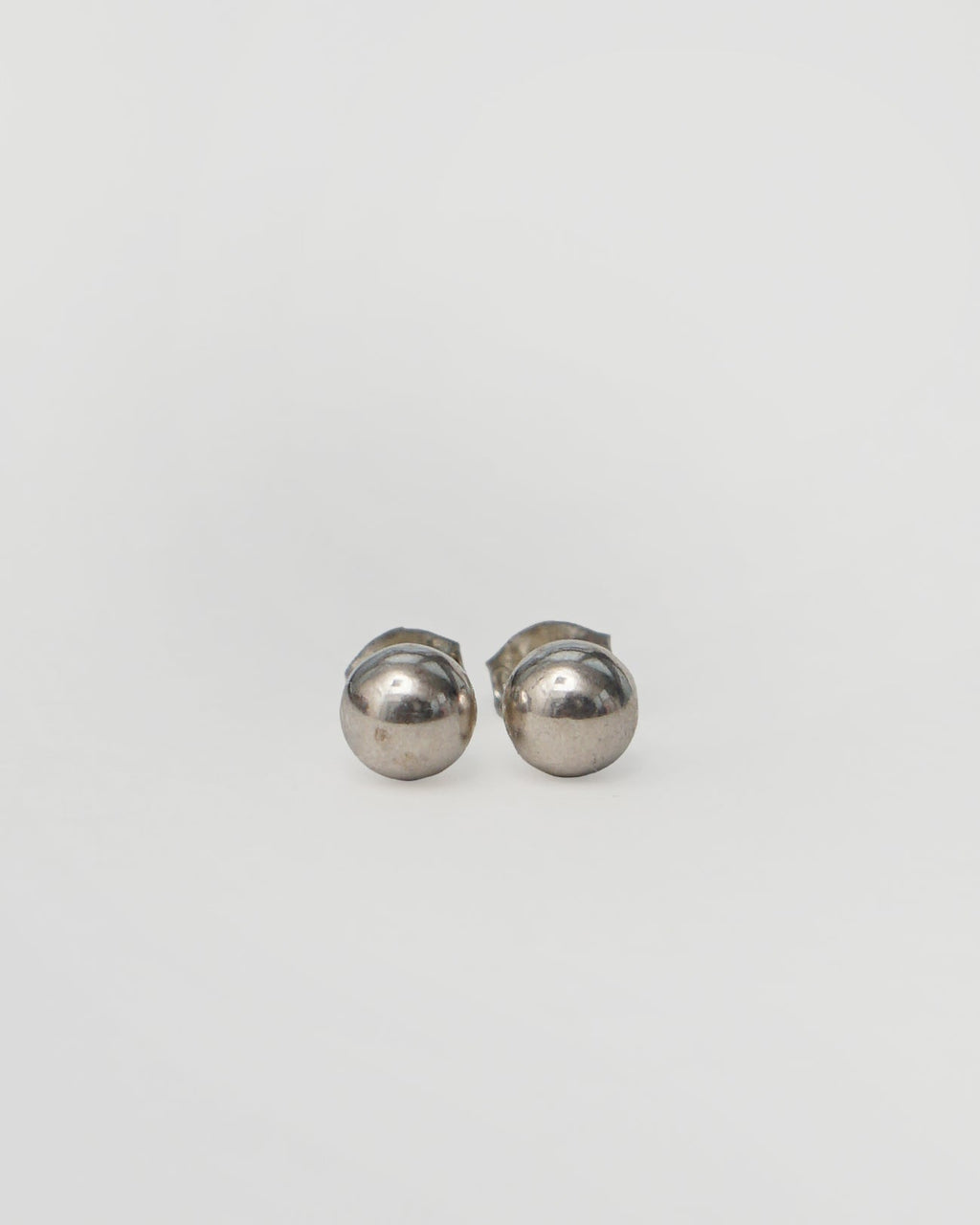 Silver Ball Stud Earrings