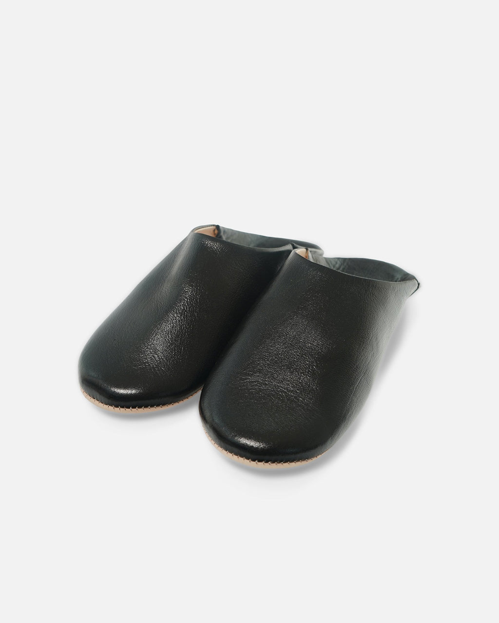 Moroccan Babouche Basic Slippers / Black