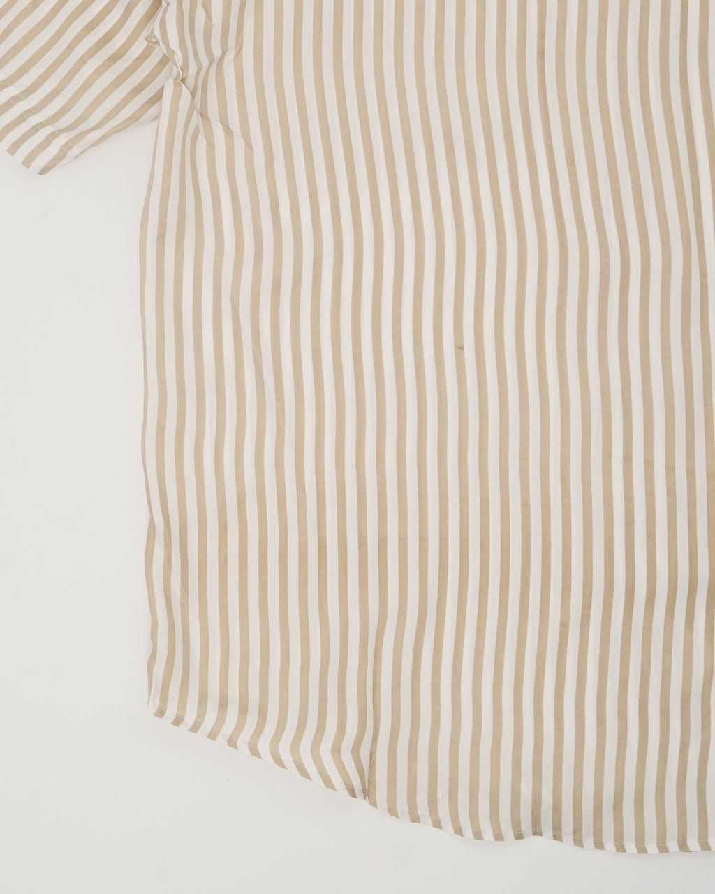 Stripe Silk S/S Shirt / Beige