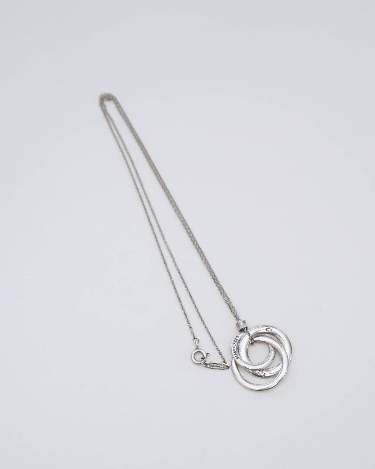Silver Interlocking 3 Circles Necklace