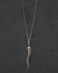 Silver Chain Necklace w/ Horn Charm