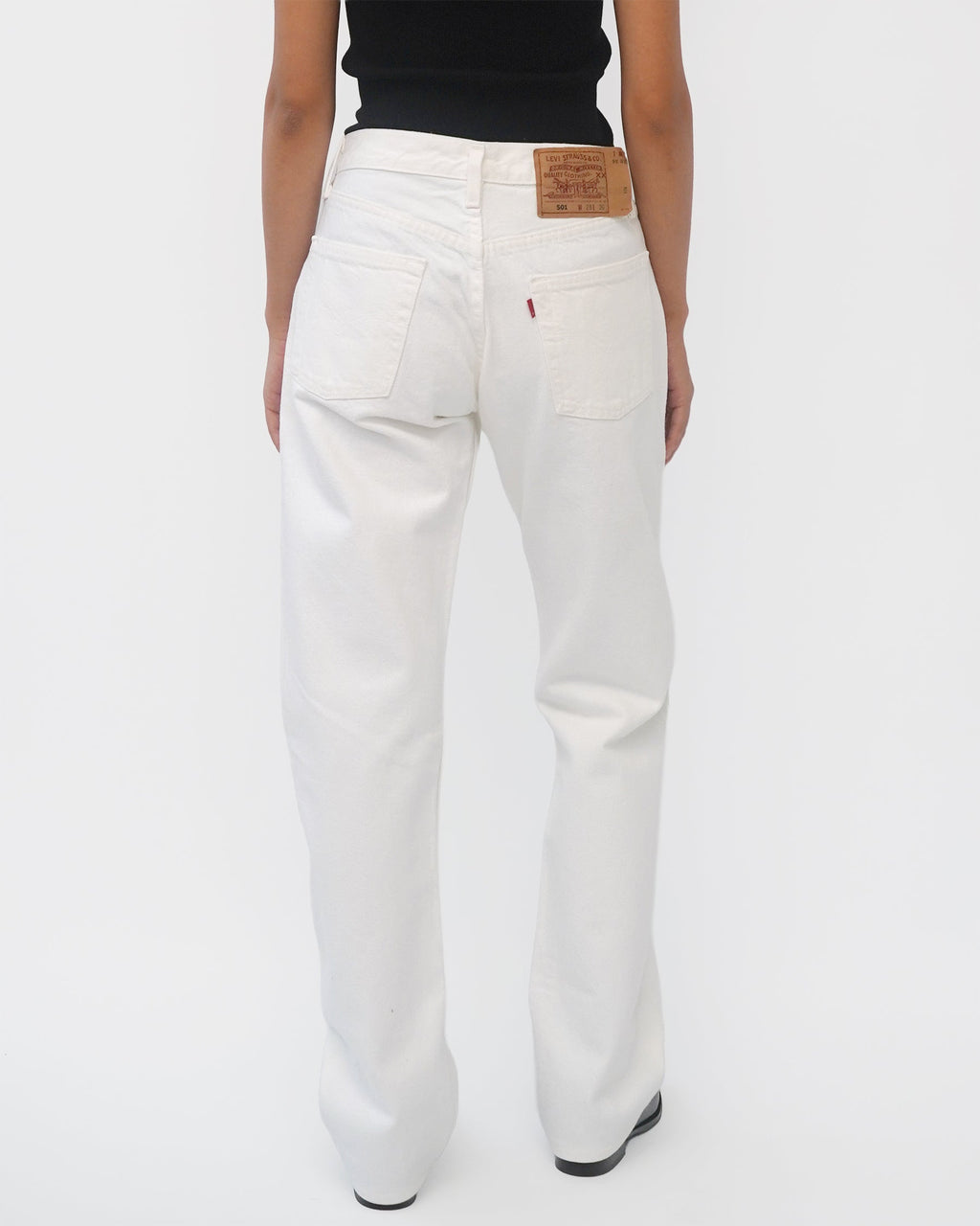 501 Straight Fit White Denim Pants / size: 27
