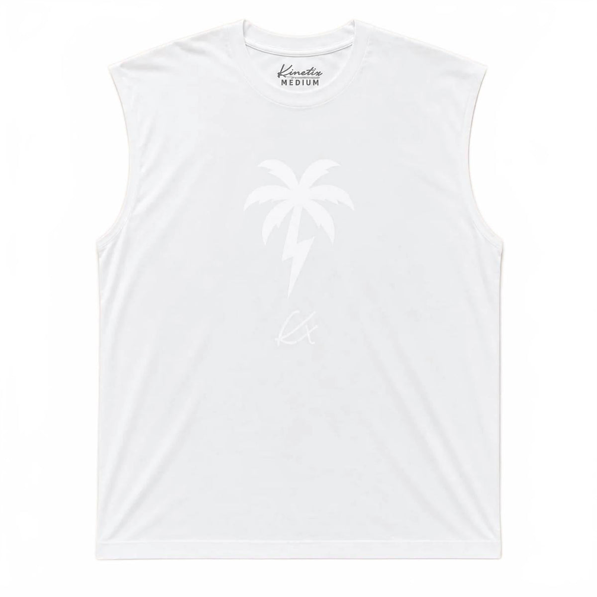 Thunder Palm Muscle Tee In Snow White