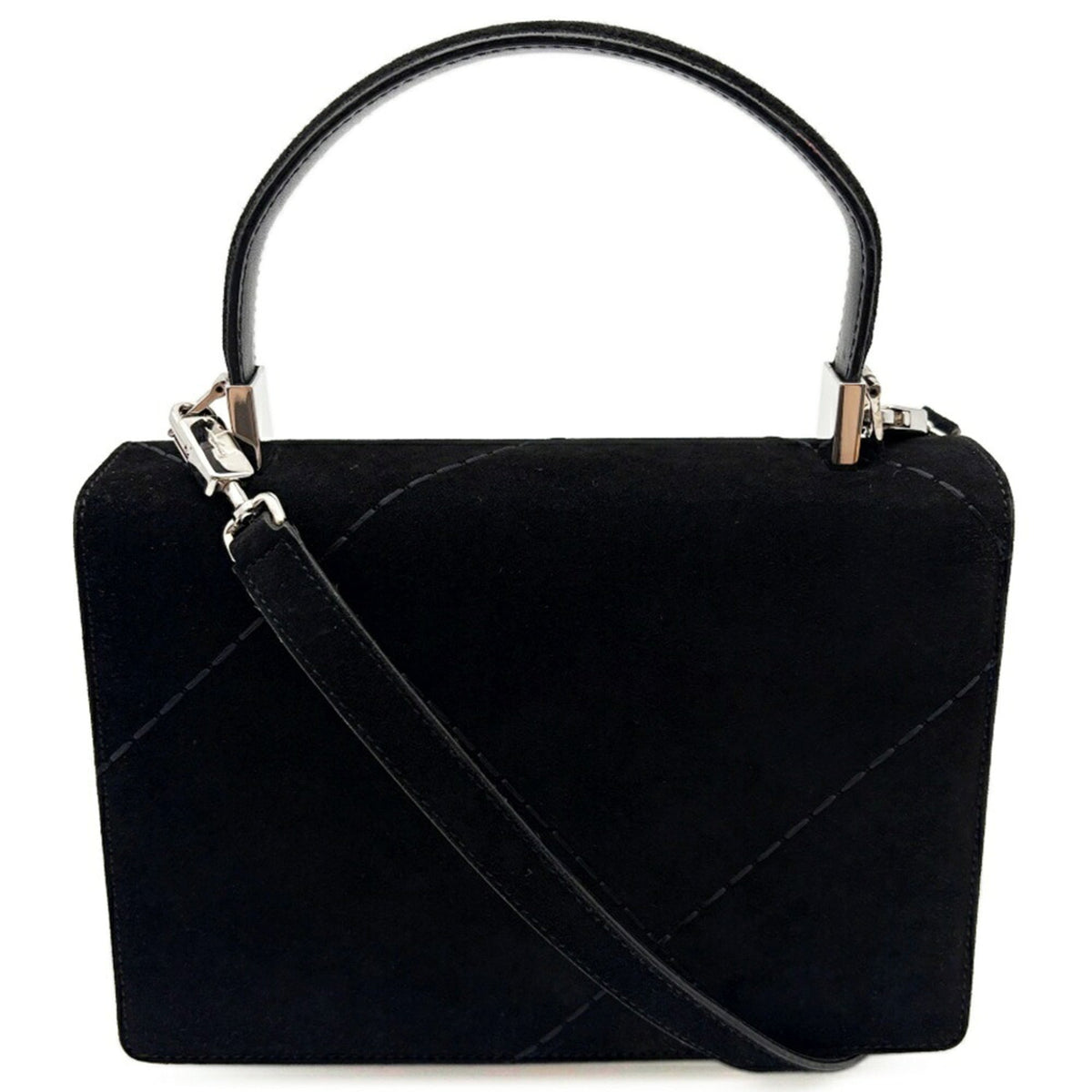 Salvatore Ferragamo Suede Handbag Shoulder Bag (Pre-Owned)