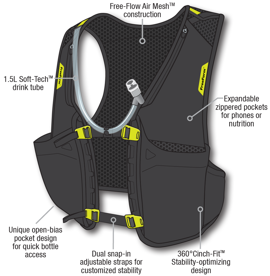 Amphipod PureRun® FreeForm™ Vest (with Reservoir)