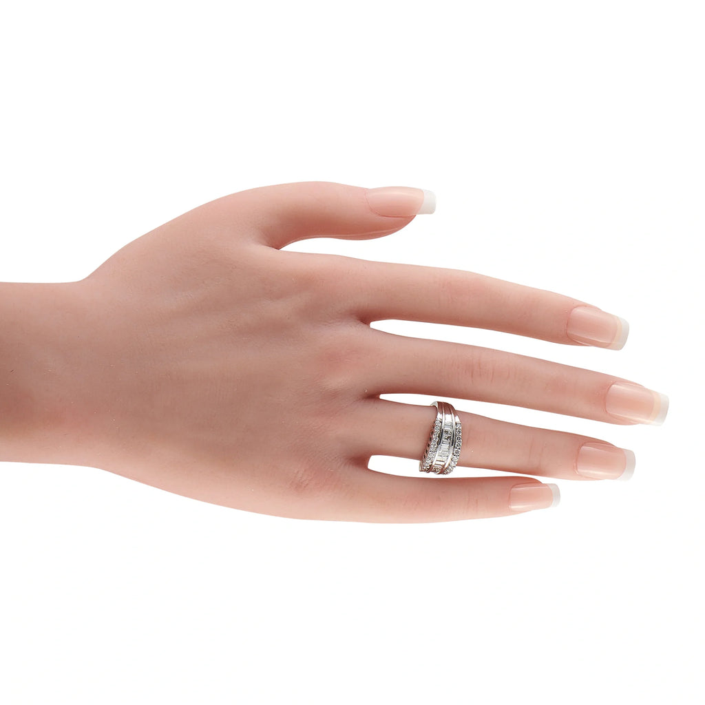 LB Exclusive 14K White Gold 1.0ct Diamond Ring MF02-081126