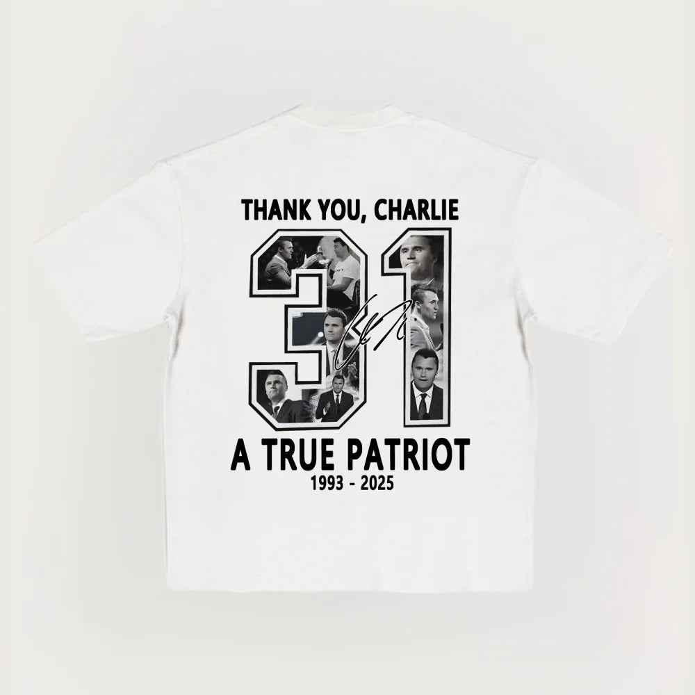 Freedom Charlie Kirk Two Side Tshirt