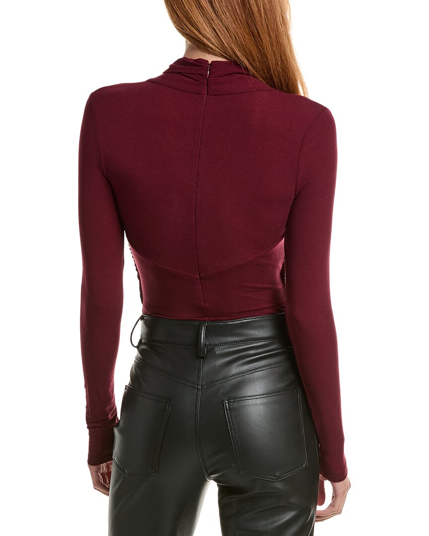 Bardot Aliyah Jersey Wrap Wool-Blend Bodysuit