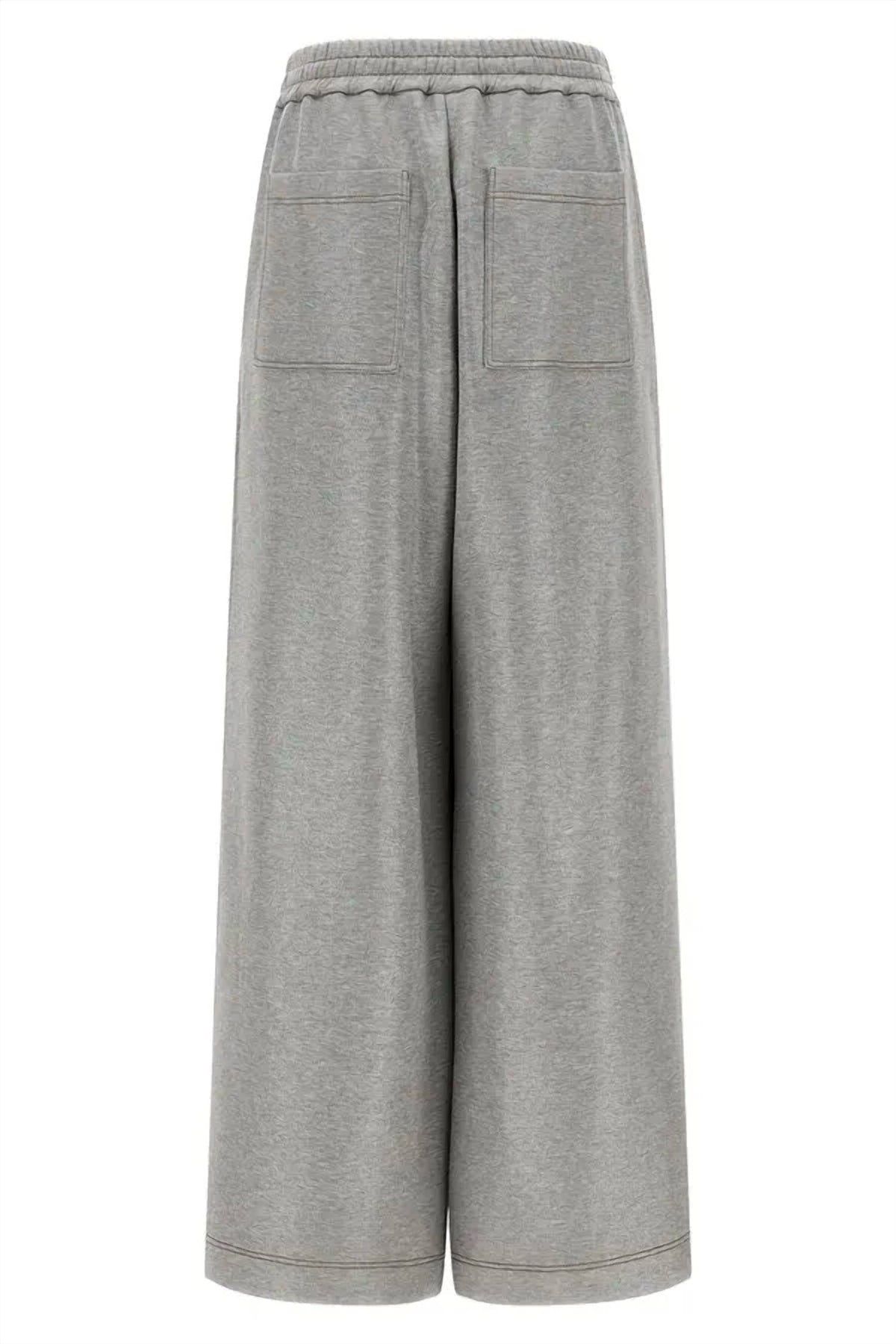 Cotton Blend Jogging Pant In Gray