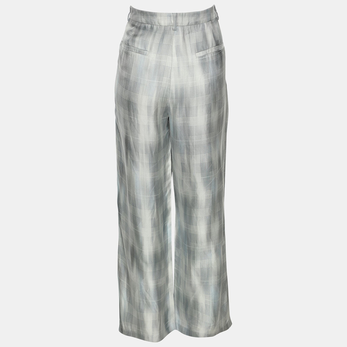 Giorgio Armani Blue Silk Wide Leg Trouser