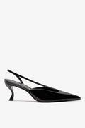 Larroudé by Nicolò B.: Lucia Slingback Pump Black Patent Leather