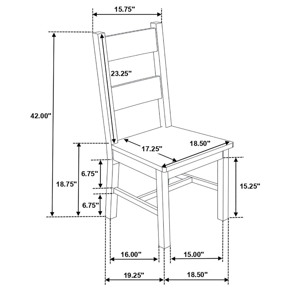Rustic Wooden Ladder Back Dining Chairs with Classic Design