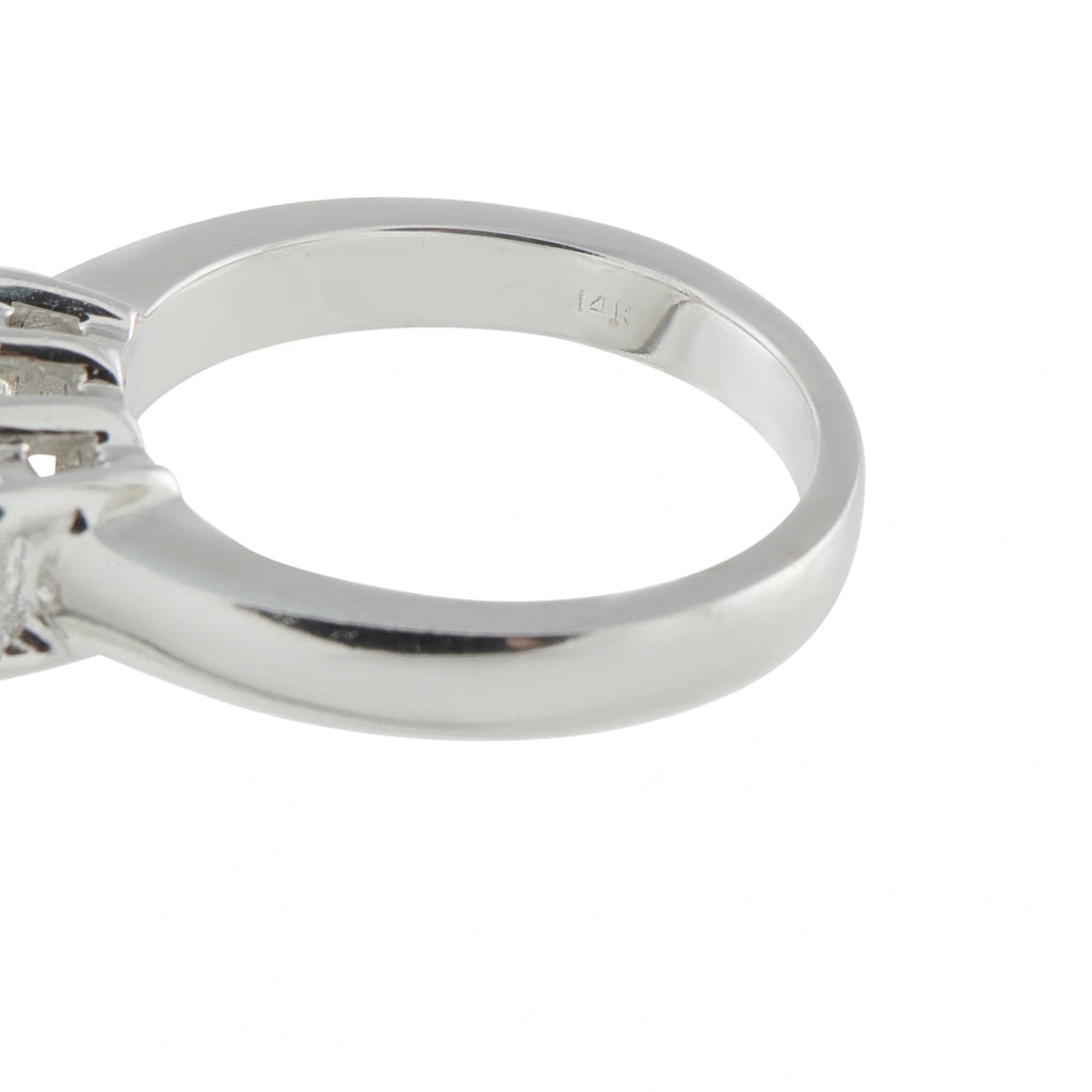 LB Exclusive 14K White Gold 1.64ct Diamond Three-Stone Ring MF19-080526