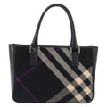 Burberry Nova Check Wool Wool Handbag (Pre-Owned)