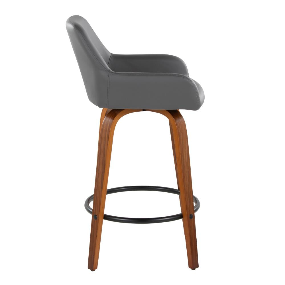 Sleek Upholstered Swivel Stools