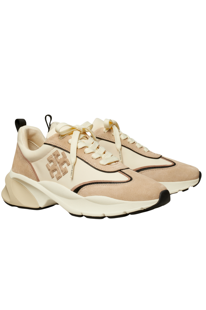 Tory Burch Good Luck Trainer French Pearl/light Khaki 161841250