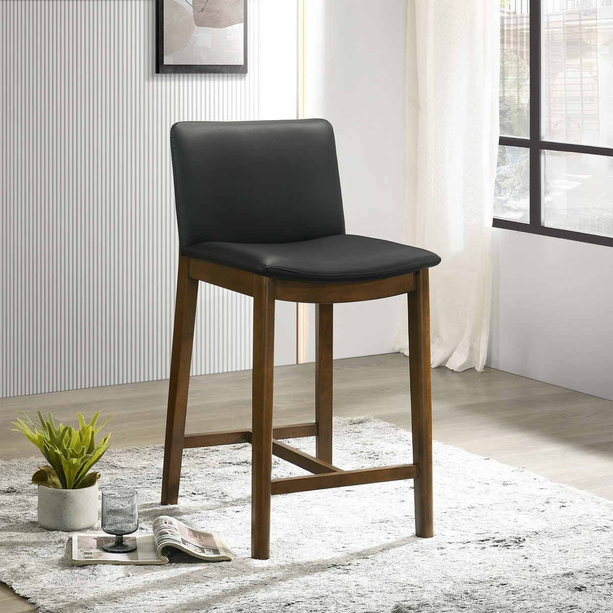 Contemporary Wood Frame Counter Chair