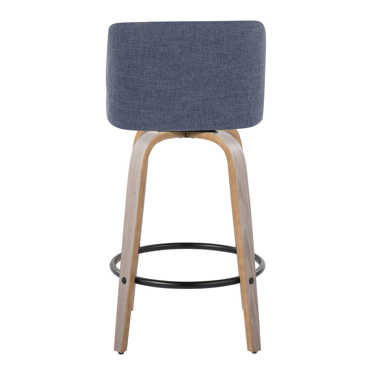 Swivel Counter Stools with Circular Footrests - Set of 2