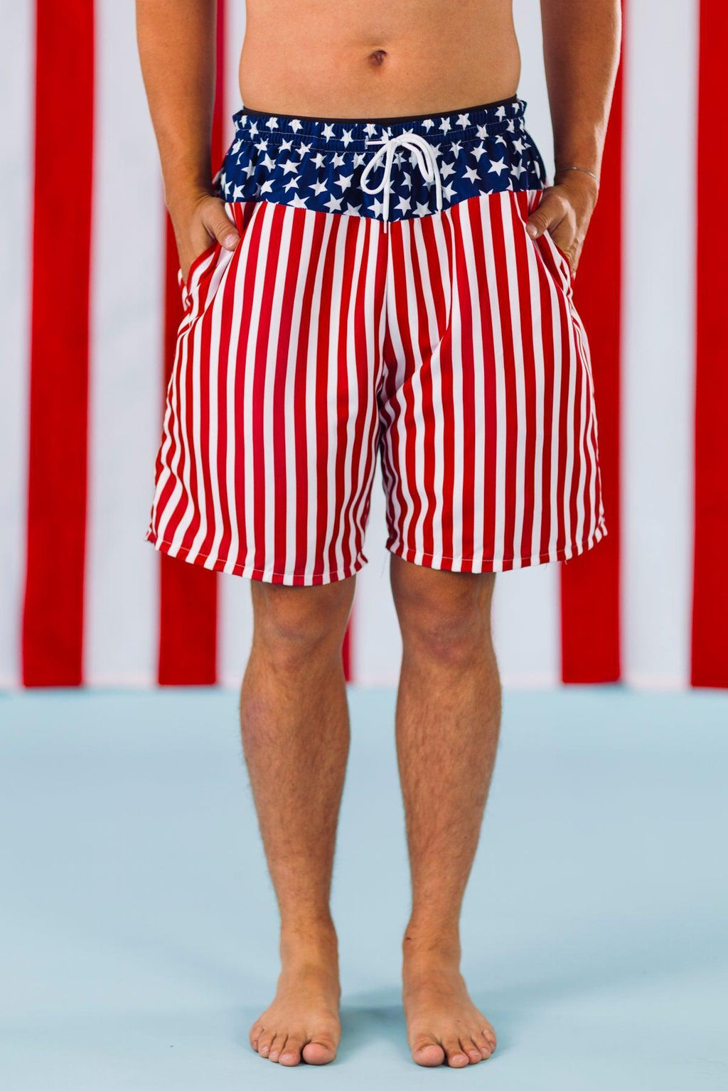 Abstract American Flag Family Swimsuits