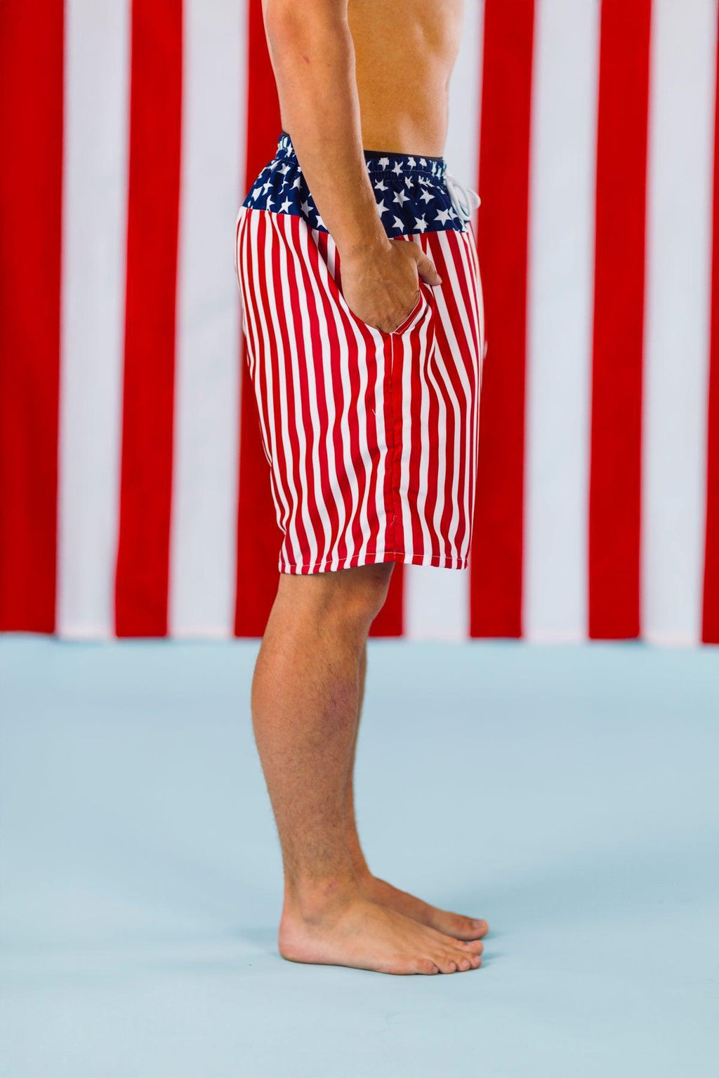 Abstract American Flag Family Swimsuits