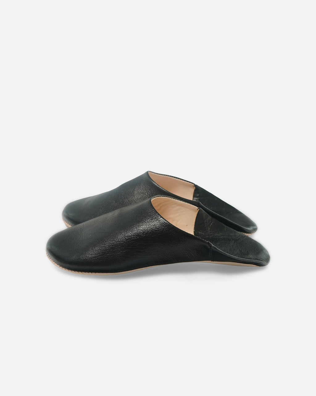 Moroccan Babouche Basic Slippers / Black