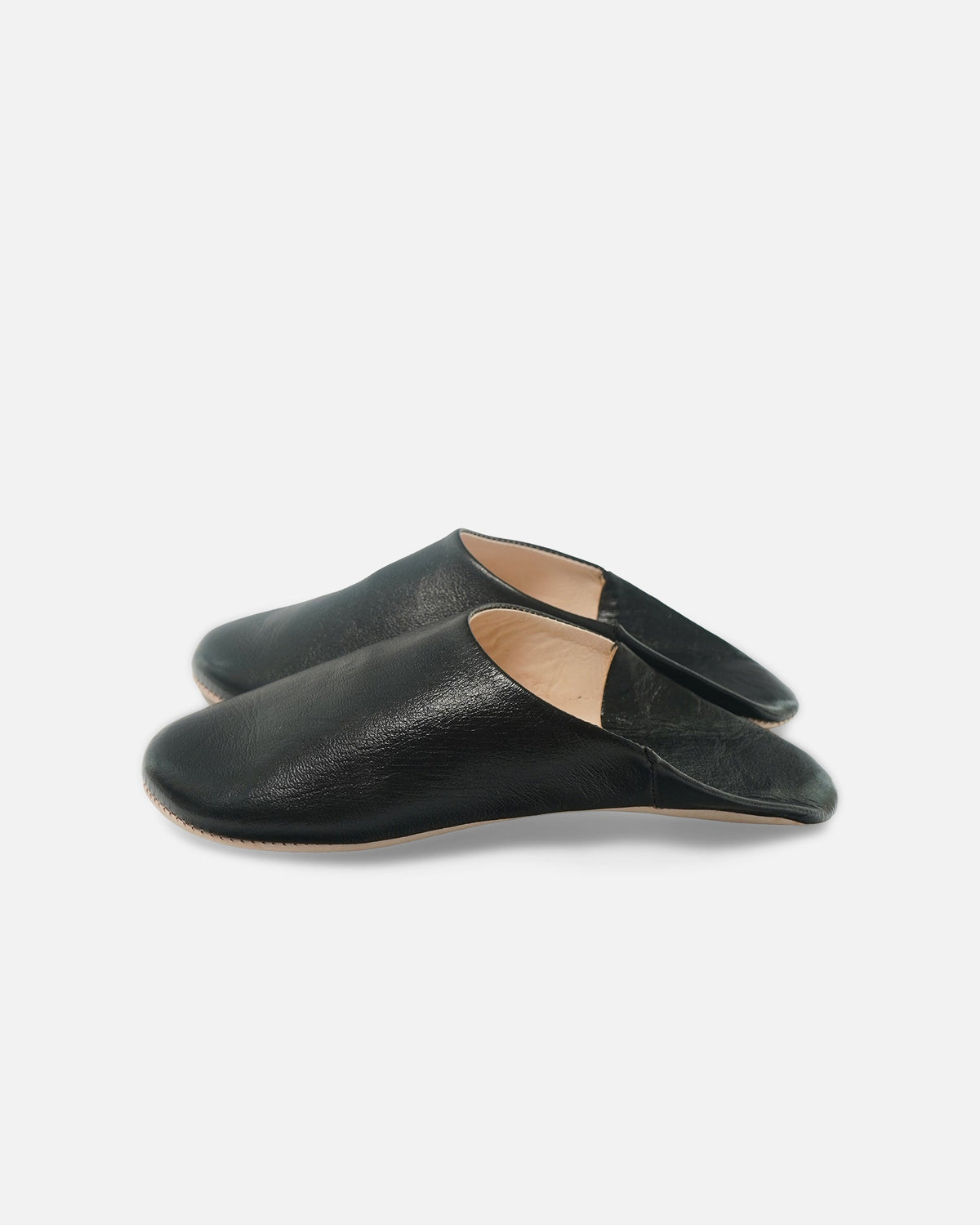Moroccan Babouche Basic Slippers / Black