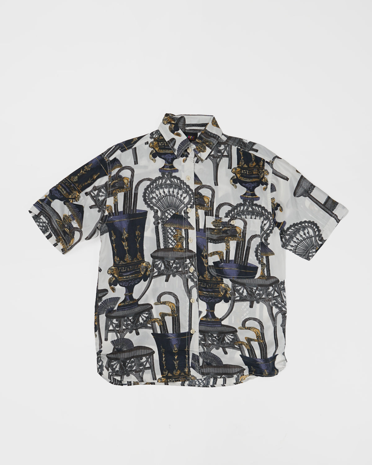 Silk Shirt Short Sleeve Pattern / H