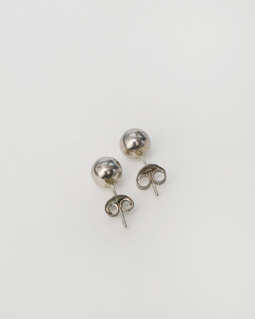 Silver Ball Stud Earrings